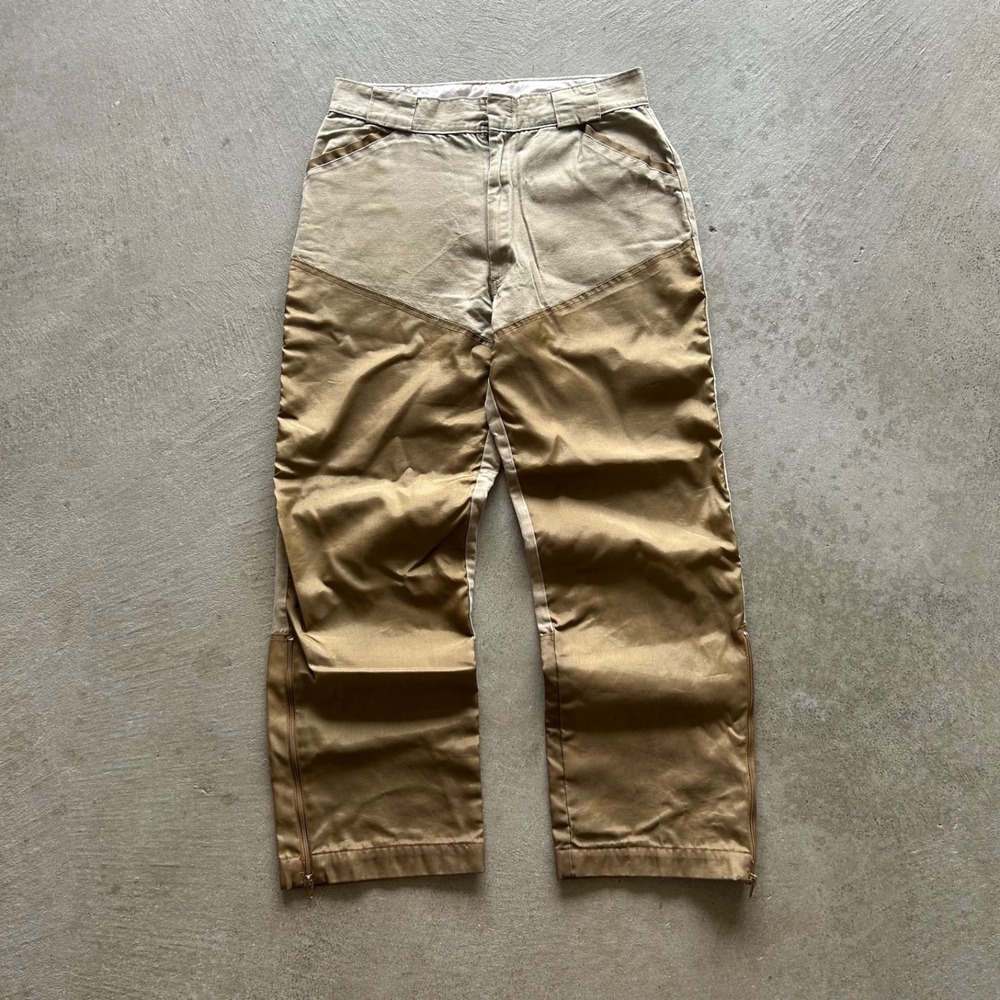 Vintage Bushmaster Pants Size 34x32 Tan Brown Brush Guard Double Knee Outdoor
